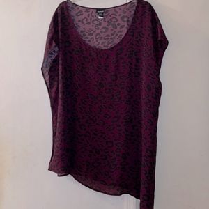 Torrid Asymmetrical Animal Print Top